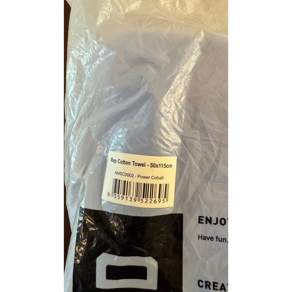 LSKD Power Cobalt Blue Cotton‎ Rep Towel 50x115cm New With Tags